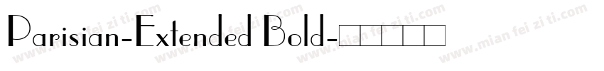 Parisian-Extended Bold字体转换